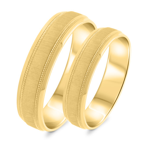 Photo of Colin Wedding Band Set 14K Yellow Gold [WB337Y]