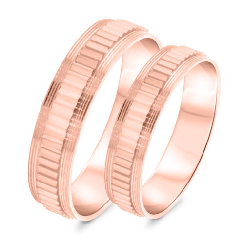 Photo of Bailey Wedding Band Set 10K Rose Gold [WB338R]