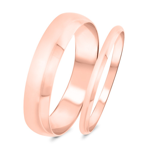 Photo of Hudson Comfort Fit-2mm Wedding Band Set 14K Rose Gold [WB347R]