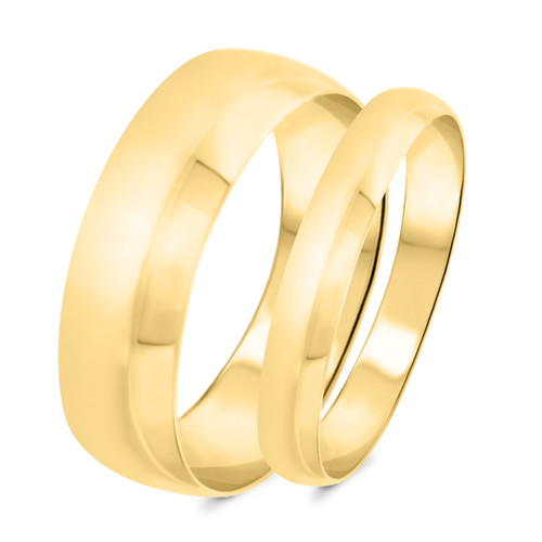 Photo of Hudson Comfort Fit-4mm Wedding Band Set 10K Yellow Gold [WB349Y]