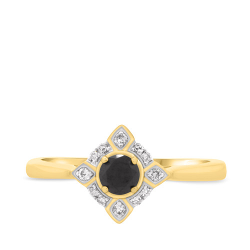 Photo of Rehana 3/8 ct tw. Round Solitaire Diamond Engagement Ring 10K Yellow Gold [BT214YE-A033]