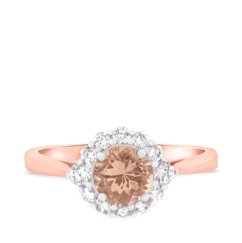 Photo of Rouge 1  ct tw. Round Morganite Engagement Ring 10K Rose Gold [BT227RE-C000]
