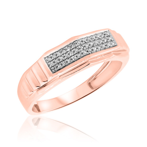 Photo of Kalila 1/8 ct tw. Mens Band 10K Rose Gold [BT416RM]