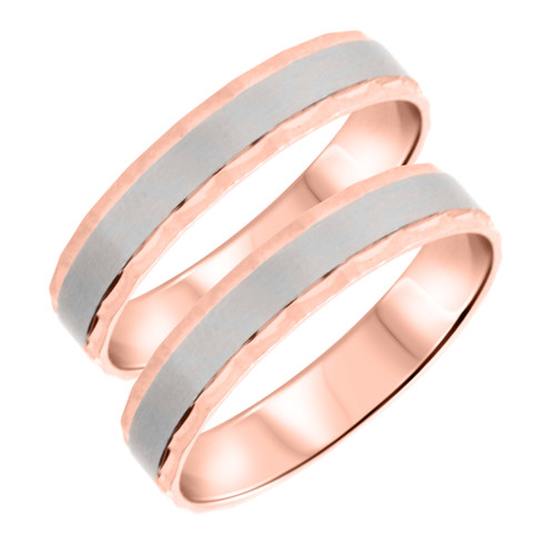 Photo of Florence Same Sex Mens Band Set 14K Rose Gold [WM307R]