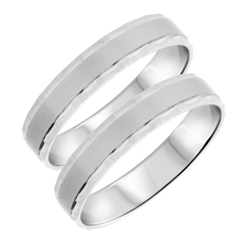 Photo of Florence Same Sex Mens Band Set 14K White Gold [WM307W]