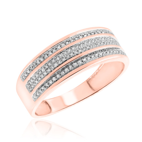 Photo of Jia 1/5 ct tw. Mens Band 10K Rose Gold [BT422RM]