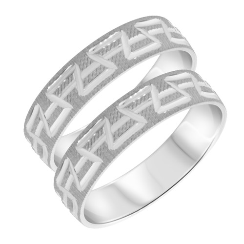 Photo of Annelle Same Sex Mens Band Set 14K White Gold [WM330W]