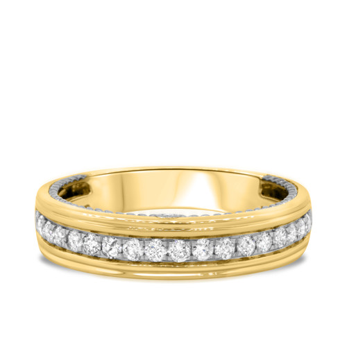 Photo of Forever 1/2 ct tw. Mens Diamond Wedding Band 10K Yellow Gold [BT448YM]