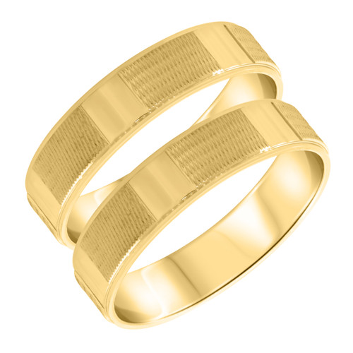 Photo of Jasper Same Sex Mens Band Set 14K Yellow Gold [WM334Y]