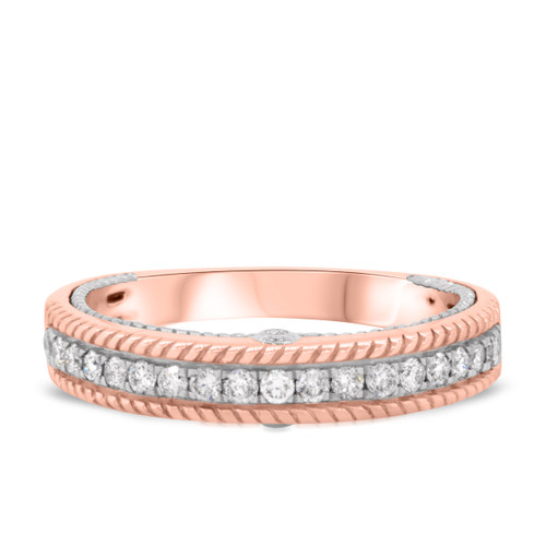 Photo of Blushing 1/2 ct tw. Mens Diamond Wedding Band 10K Rose Gold [BT454RM]