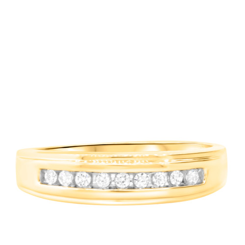 Photo of Encina 1/5 ct tw. Diamond Mens Band 10K Yellow Gold [BT501YM]