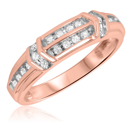 Photo of Bexley 1/3 ct tw. Mens Diamond Wedding Band 10K Rose Gold [BT503RM]