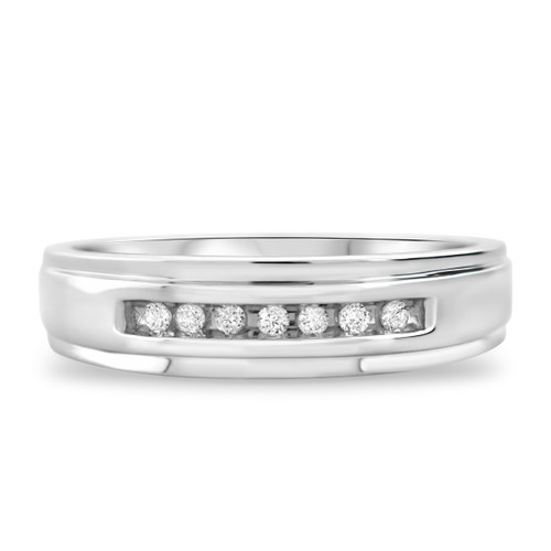 Photo of Effete 1/1Mens Diamond Wedding Band 14K White Gold [BT521WM]