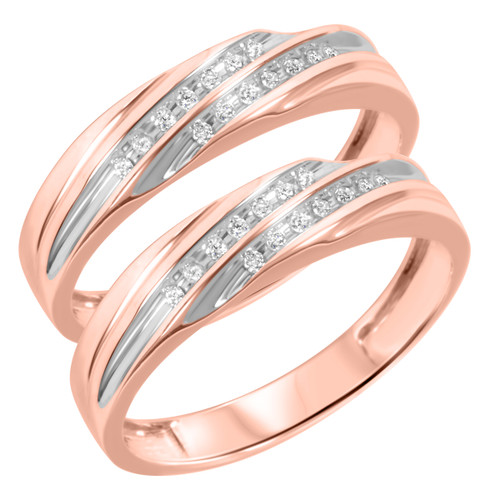 Photo of Adalyn 1/8 ct tw. Same Sex Ladies Band Set 14K Rose Gold [WL519R]