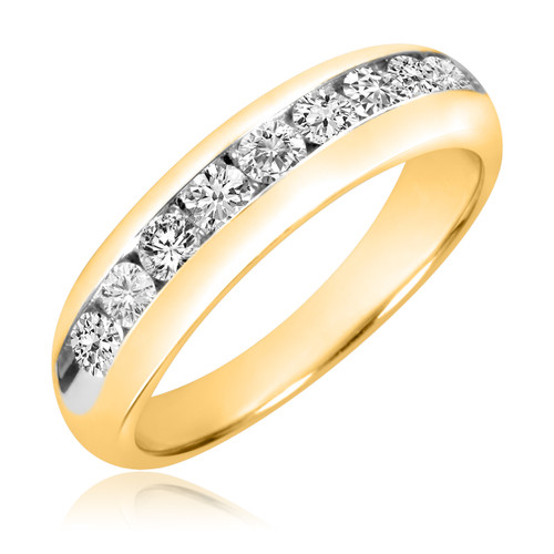 Photo of Bonny 7/8 ct tw. Diamond Mens Band 14K Yellow Gold [BT533YM]