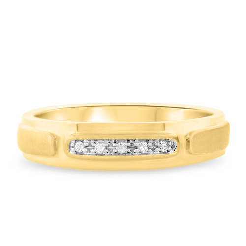 Photo of Courtesan 1/20 ct tw. Diamond Mens Band 10K Yellow Gold [BT583YM]