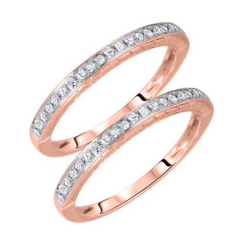 Photo of Allure 1/4 ct tw. Same Sex Ladies Band Set 10K Rose Gold [WL580R]