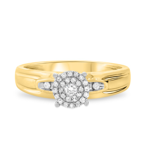 Photo of Zara 1/5 ct tw. Round Diamond Engagement Ring 14K Yellow Gold [BT417YE-C037]