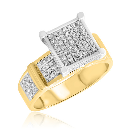 Photo of Amity 1/3 ct tw. Princess Diamond Engagement Ring 10K Yellow Gold [BT425YE-C028]