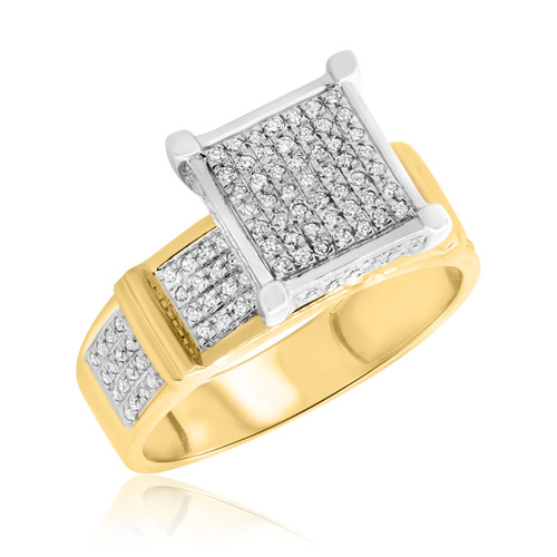 Photo of Amity 1/3 ct tw. Princess Diamond Engagement Ring 14K Yellow Gold [BT425YE-C028]