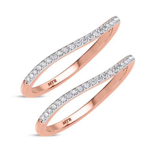 Photo of Erica 1/4 CT. T.W. Diamond Same Sex Ladies Band Set 14K Rose Gold [WL893R]