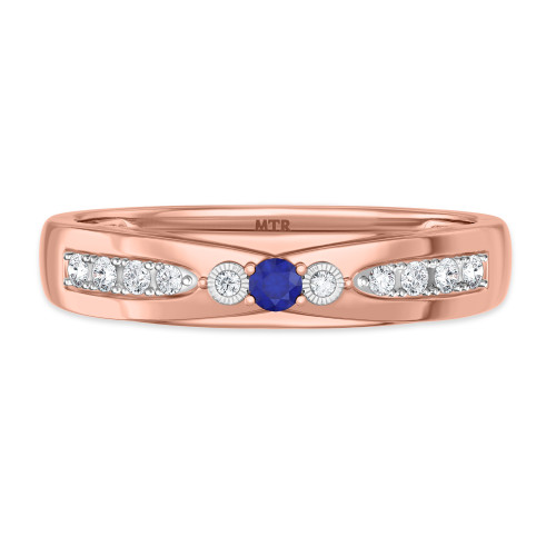 Photo of Hana 1/6 Carat T.W. Diamond Mens Wedding Band  14K Rose Gold [BT880RM]