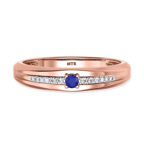 Photo of Erica 1/5 Carat T.W. Diamond Mens Wedding Band  10K Rose Gold [BT893RM]