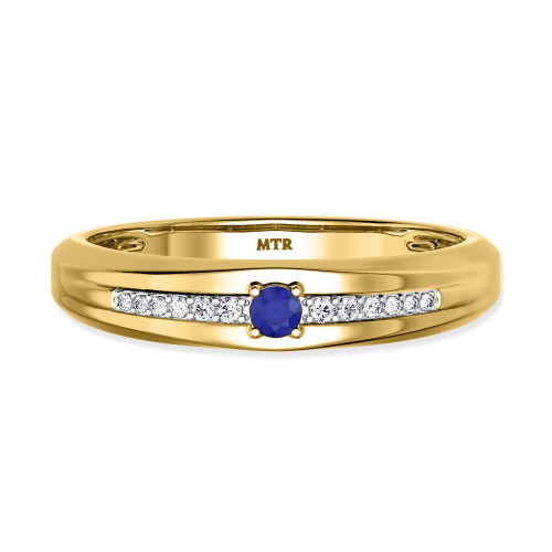 Photo of Erica 1/5 CT. T.W. Diamond Mens Wedding Band  14K Yellow Gold [BT893YM]