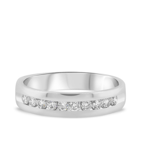 Photo of Maceo 1/2 ct tw. Mens Diamond Wedding Band 10K White Gold [BT940WM]