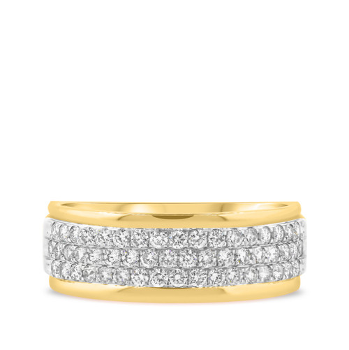 Photo of Sultan 3/4 ct tw. Mens Diamond Wedding Band 14K Yellow Gold [BT962YM]