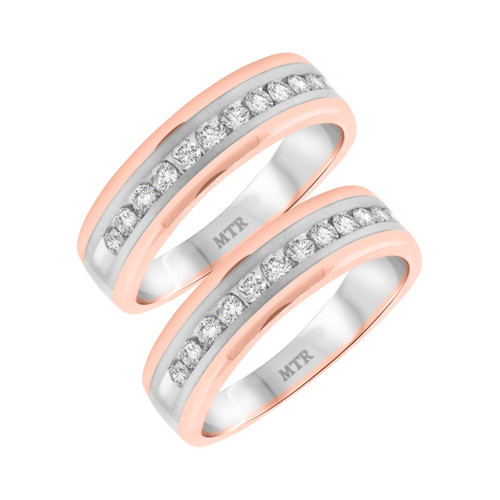 Photo of Isador 1 ct tw. Same Sex Mens Band Set 14K Rose Gold [WM954R]