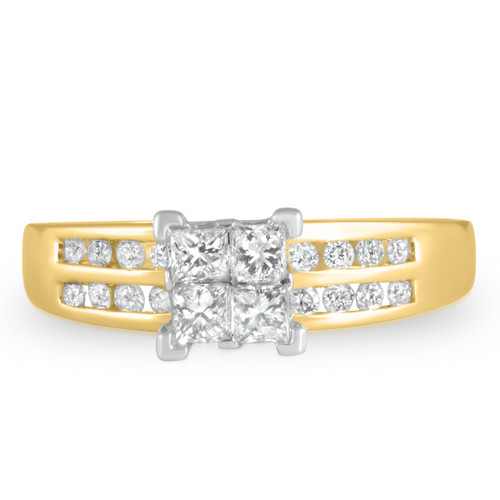 Photo of Tegan 3/4 ct tw. Princess Diamond Engagement Ring 10K Yellow Gold [BT512YE-C000]