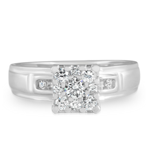 Photo of Boundless 3/8 ct tw. Princess Diamond Engagement Ring 10K White Gold [BT518WE-C000]