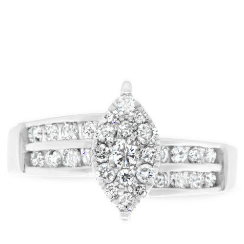 Photo of Marquis Nomadic 5/8 ct tw. Fancy Diamond Engagement Ring 10K White Gold [BT527WE-C000]