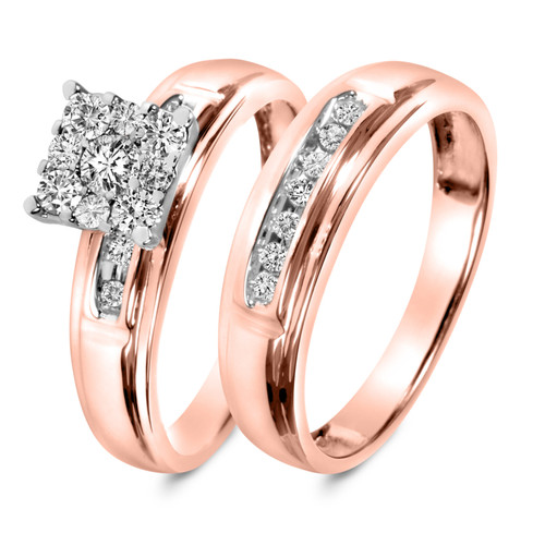 Buy quality 18kt Rose Gold Couple Ring RH-cPR 009 in Ahmedabad