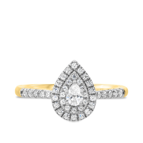 Photo of Savannah 1/2 ct tw. Pear Solitaire Diamond Engagement Ring 10K Yellow Gold [BT676YE-C000]