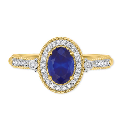 Photo of Magnol 1 1/6 Carat T.W. Sapphire and diamond Engagement Ring 14K Yellow Gold [BT872YE-C000]