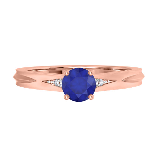 Photo of Irit 3/4 CT. T.W. Sapphire and diamond Engagement Ring 10K Rose Gold [BT874RE-C000]