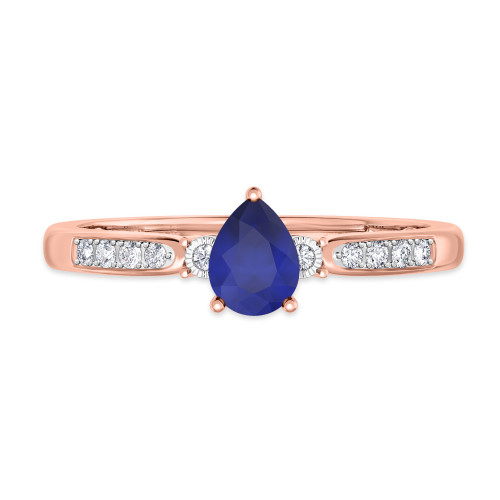 Photo of Hana 1/2 Carat T.W. Sapphire and diamond Engagement Ring 14K Rose Gold [BT880RE-C000]