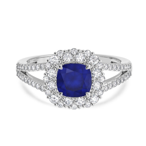 Photo of Evanthe 1 2/3 CT. T.W. Sapphire and diamond Engagement Ring 10K White Gold [BT891WE-C000]