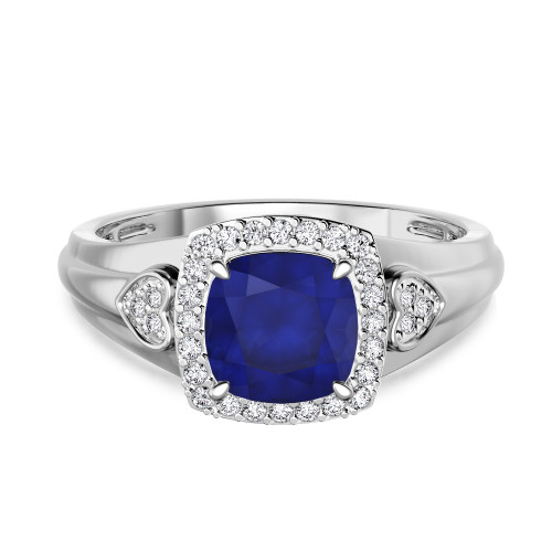 Photo of Erica 1 3/4 CT. T.W. Sapphire and diamond Engagement Ring 10K White Gold [BT893WE-C000]