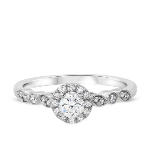 Photo of Jocelyn 1/2 ct tw. Round Solitaire Diamond Engagement Ring 14K White Gold [BT909WE-R023]