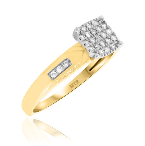 Photo of Micah 1/5 ct tw. Princess Diamond Engagement Ring 14K Yellow Gold [BT914YE-C000]