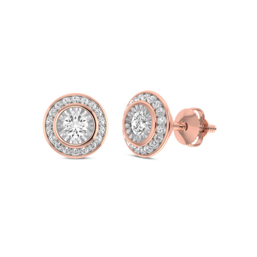 Photo of Claudine 1/2 CT. T.W. Diamond Earring 14K Rose Gold [CE1546R]