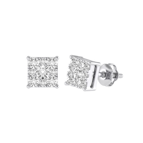 Photo of Patience 1/4 Carat T.W. Diamond Earring 10K White Gold [CE1549W]