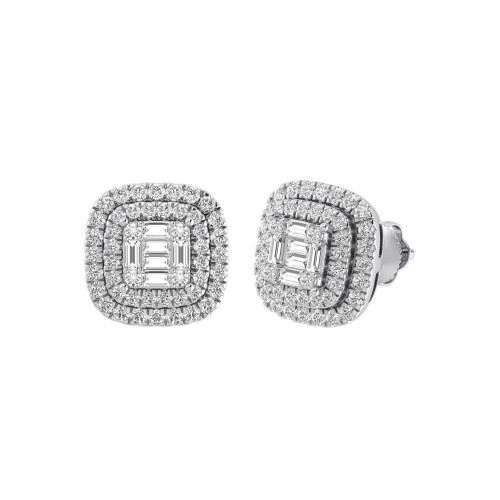 Photo of Lucien 3/4 CT. T.W. Diamond Earring 10K White Gold [CE1552W]