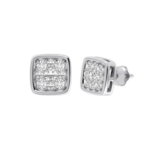 Photo of Clarice 1/2 Carat T.W. Diamond Earring 14K White Gold [CE1557W]