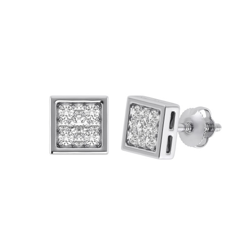 Photo of Bijou 1/4 Carat T.W. Diamond Earring 10K White Gold [CE1559W]