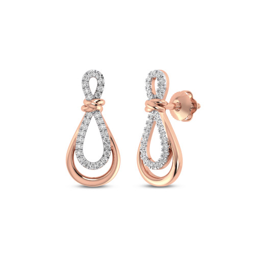 Photo of Aziz 1/7 CT. T.W. Diamond Earring 14K Rose Gold [CE1582R]