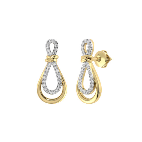 Photo of Aziz 1/7 CT. T.W. Diamond Earring 10K Yellow Gold [CE1582Y]